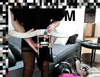 amateur, bdsm, hamba, perhambaan, skrotum, perempuan-simpanan, dominasi, femdom