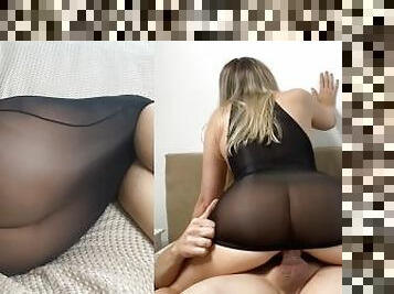 anjing, pantyhose, isteri, milfs, pasangan, pov, merangkap, hubungan-sex, ketat, menunggang