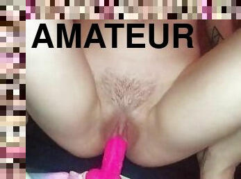 Up Close Pink Dildo Riding for Sexy Ryden Armani