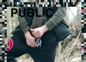 RISKY PUBLIC MASTURBATION On My walk in the Woods