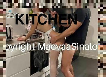 Maevaa Sinaloa - My roommate fucks me bareback in the kitchen