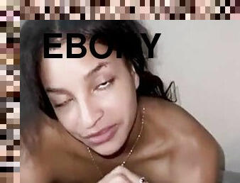 Sexy ebony sucks BBC like a pro