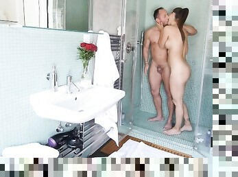 RIM4K. After shower man is tempted into sex with GF full of rimming